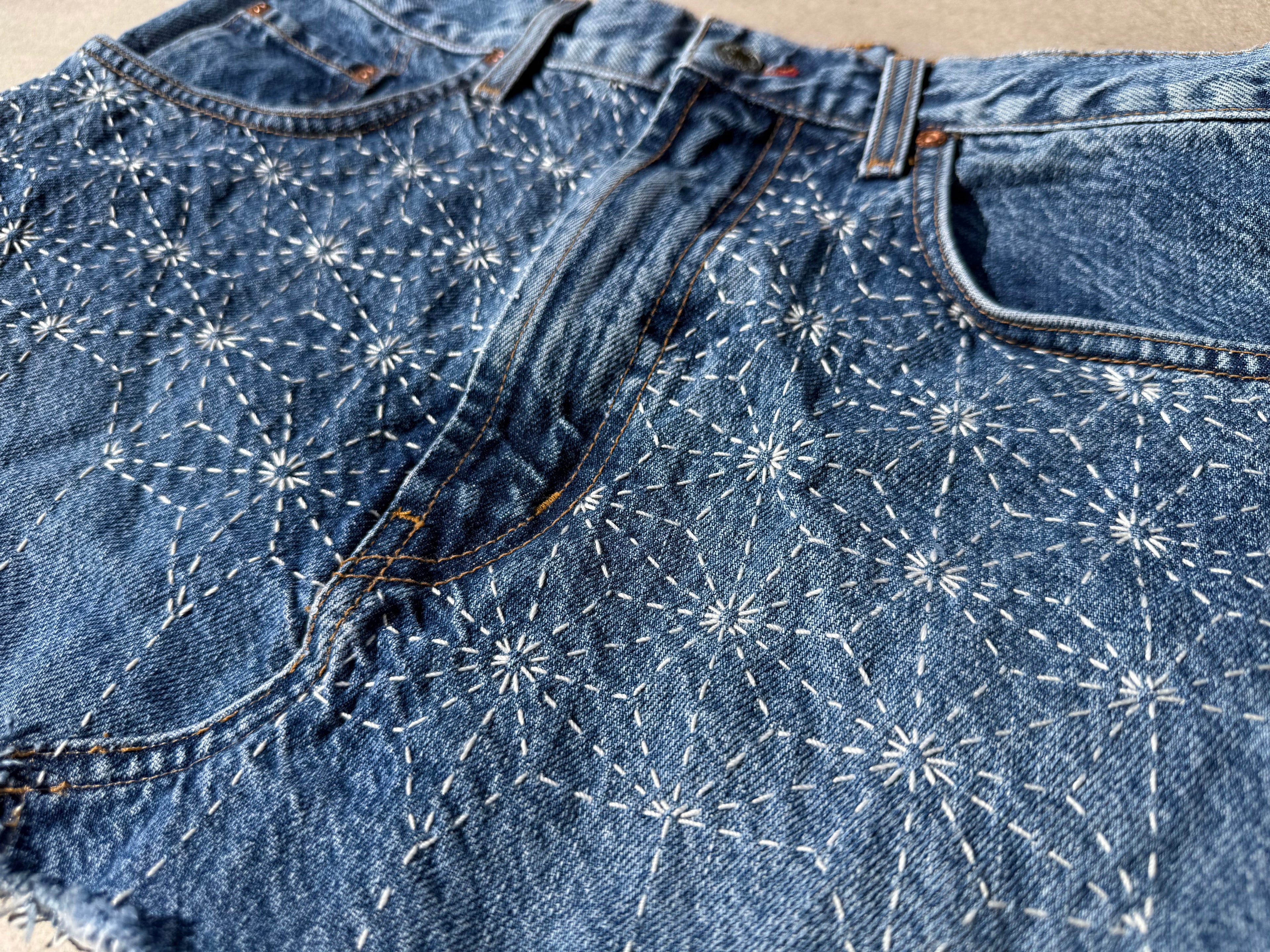 Sashiko Vintage Denim Mini