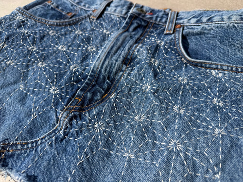 Sashiko Vintage Denim Mini