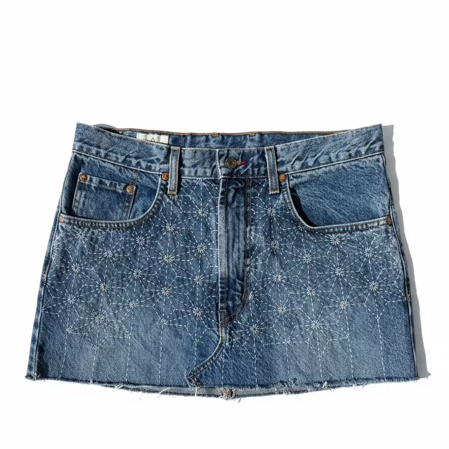 Sashiko Vintage Denim Mini