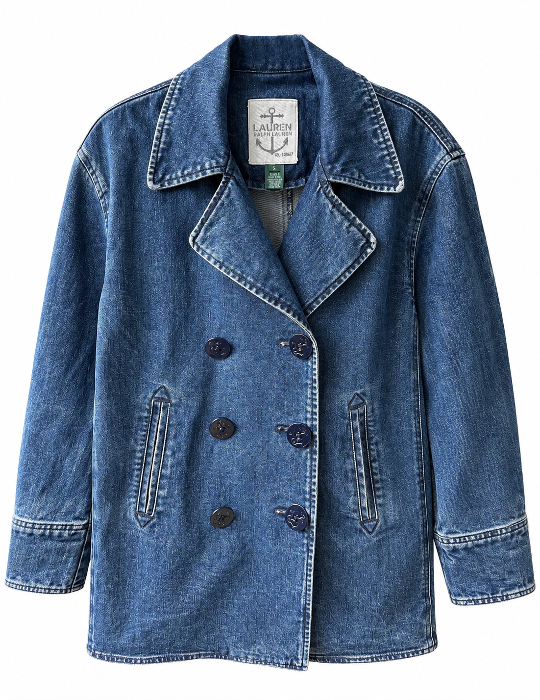 Vintage Ralph Lauren Denim Peacoat Jacket | Women’s M