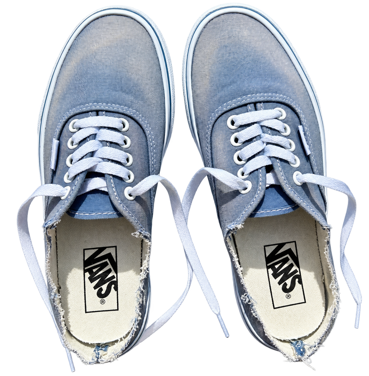 Custom Sun-Faded Vans Slides