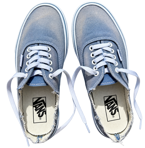 Custom Sun-Faded Vans Slides